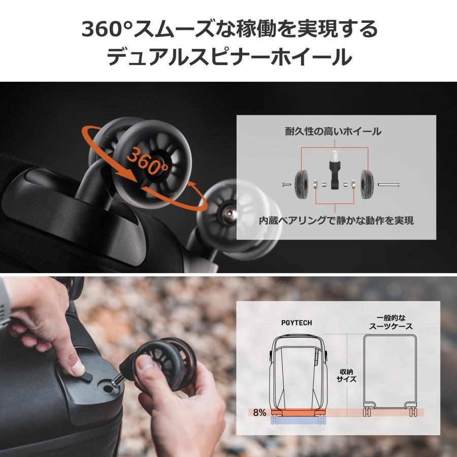 PGYTECH Roller Camera Backpack 30L（スペースブラック) キャリーケース【ピージーワイテック日本総代理店】の画像