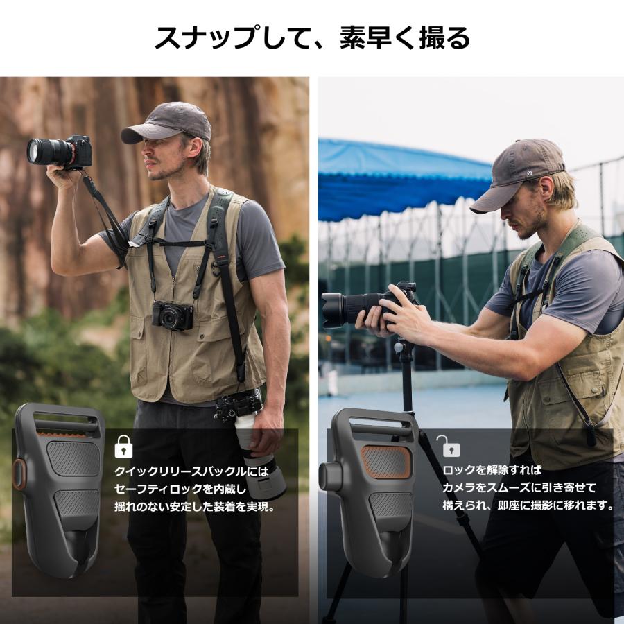 PGYTECH カメラストラップ マスター 本革 カメラハーネス ダブル