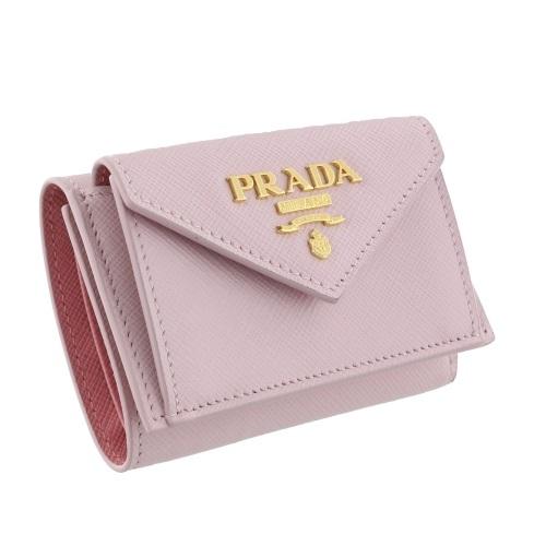 PRADA（プラダ） PRADA三つ折り財布 レディース ピンク 1MH021 ZLP