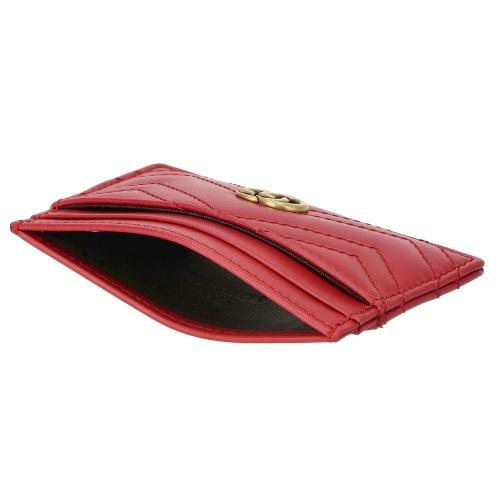 GUCCI グッチ カードケース レディース GGマーモント レッド