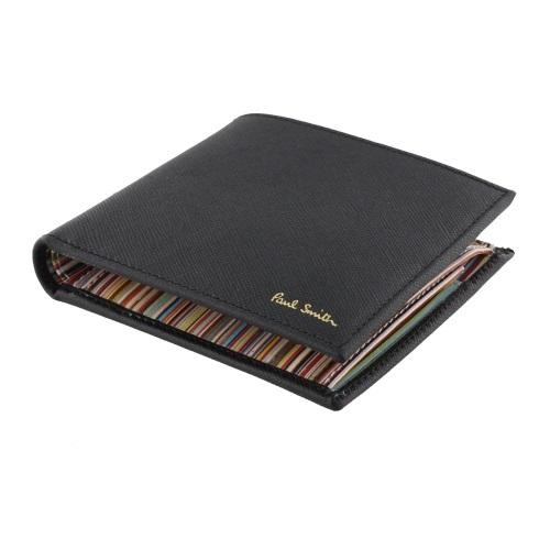【新品】ポールスミス Paul Smith 財布 二つ折り財布 M1A4833X Paul Smith（ポール・スミス） 二つ折り財布 メンズ ブラック M1A