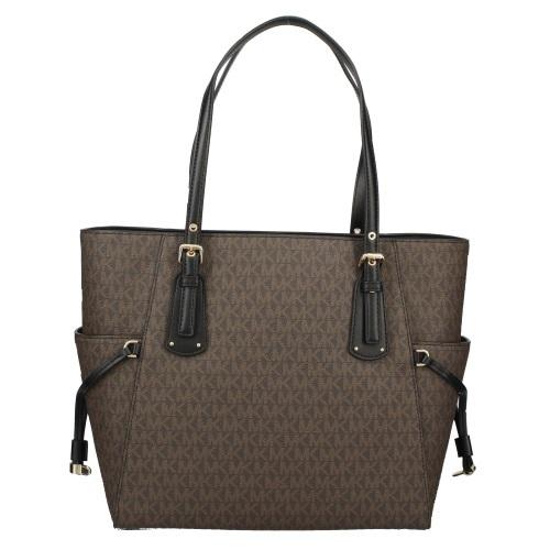 未使用MICHAEL KORS トートバッグ ブラウン/ホワイト 楽天市場】マイケルコース トートバッグ（カラーブラウン