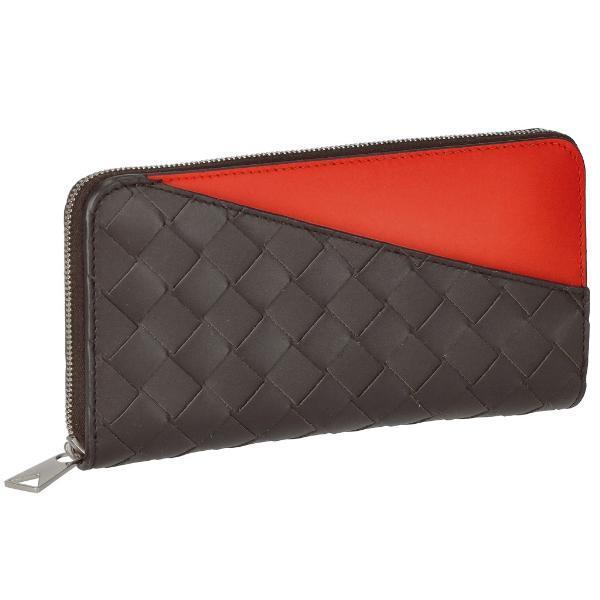 ボッテガヴェネタ カセット マキシイントレ ラウンドファスナー 長財布　ブラウン BOTTEGA VENETA（ボッテガ・ヴェネタ） ラウンドファスナー長財布