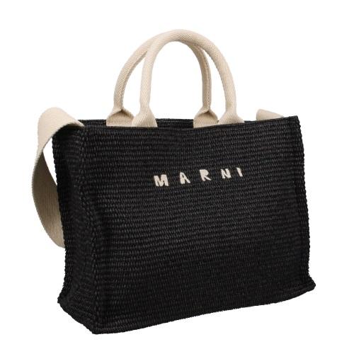 MARNI ブラック かごバッグ MARNI（マルニ） トートバッグ かごバッグ カゴ レディース ブラック