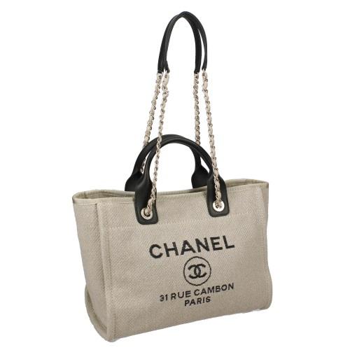 シャネル CHANEL トートバッグ レディース ベージュ ブラック AS3257 B08029 NI018