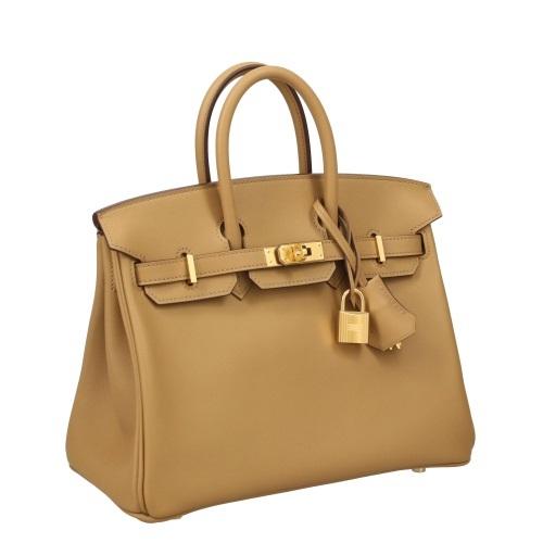 HERMES エルメス バーキン25 ビスキュイ ヴォースイフト