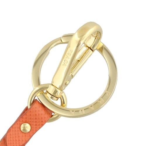 PRADA（プラダ） キーリング レディース サフィアーノ オレンジ 1PP128