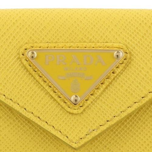 PRADA プラダ 三つ折り財布 レディース イエロー 1MH021 QHH PRADA プラダ 三つ折り財布 レディース イエロー 1MH021 QHH