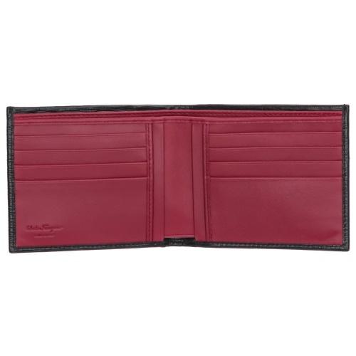 Ferragamo フェラガモ 二つ折り財布 メンズ ブラック 66A063 NR RFの画像