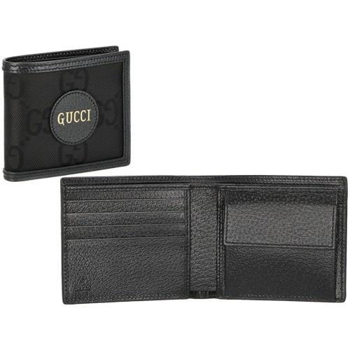 GUCCI グッチ 二つ折り財布 メンズ ブラック 625574 H9HAN 1000
