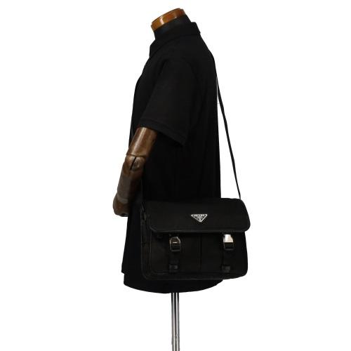 PRADA プラダ 斜め掛け ショルダーバッグ 2VD769 2DMH V XLO F0002 メンズ ブラック PRADA（プラダ） ショルダーバッグ メンズ ブラック 2VD769 V XLO 2DMH