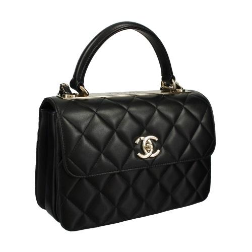 CHANEL シャネル ハンドバッグ レディース ココマーク ブラック CHANEL シャネル ハンドバッグ レディース ココマーク ブラック
