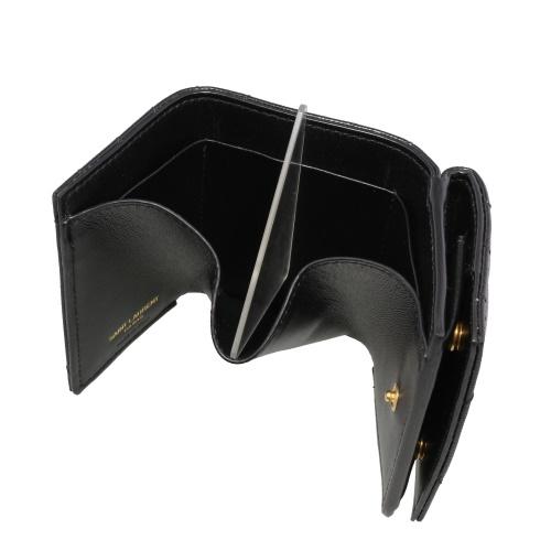 サンローラン 三つ折り財布 レディース ブラック SAINT LAURENT PARIS