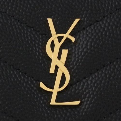 サンローラン 三つ折り財布 レディース ブラック SAINT LAURENT PARIS