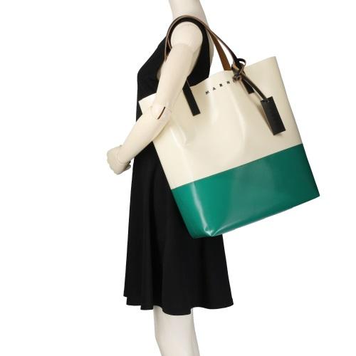 【希少】【美品】MARNI エコバッグ MARNI マルニ トートバッグ レディース ホワイト SHMQ0037A0