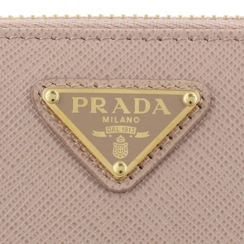 プラダ 長財布 レディース SAFFIANO TRIANGOLO ベージュ PRADA 1ML506 QHH F0236 CIPRIAの画像