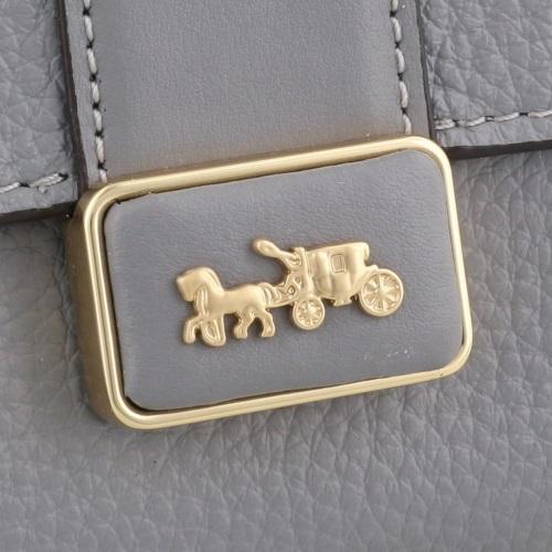 新品未使用❤️COACH ミニウォレット 2つ折り財布　グラナイト　グレー COACH（コーチ） アウトレット 二つ折り財布 レディース グラナイト