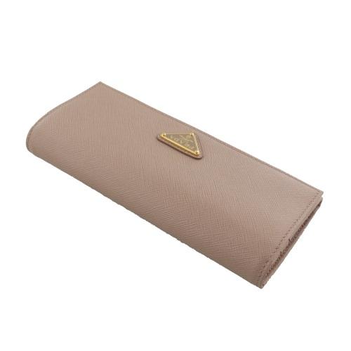 PRADA（プラダ） 長財布 レディース SAFFIANO TRIANGOLO ベージュ 