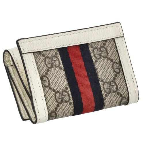 GUCCI グッチ 三つ折り財布 レディース オフィディア ホワイト GUCCI グッチ 三つ折り財布 レディース オフィディア ホワイト