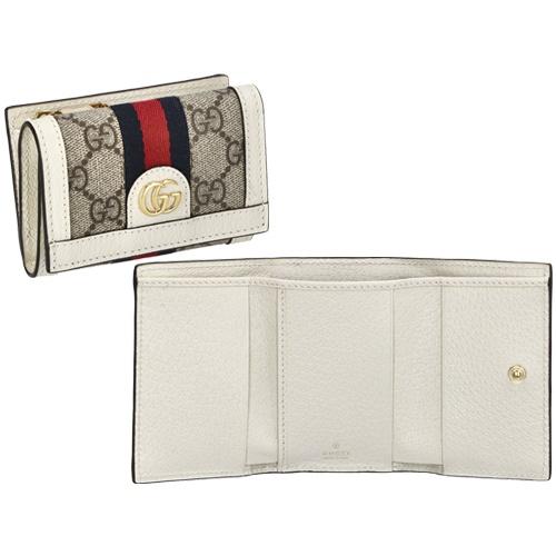 GUCCI グッチ 三つ折り財布 レディース オフィディア ホワイト GUCCI グッチ 三つ折り財布 レディース オフィディア ホワイト