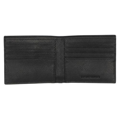 EMPORIO ARMANI エンポリオ アルマーニ 二つ折り財布 メンズ ブラック