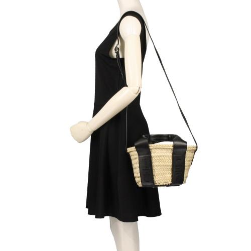 クロエ Chloe ハンドバッグ レディース センス ラフィア ブラック CHC23SS304 001 BLACKの画像