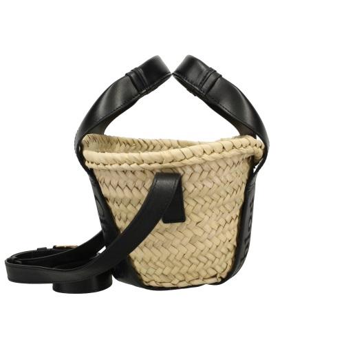 クロエ Chloe ハンドバッグ レディース センス ラフィア ブラック CHC23SS304 001 BLACKの画像