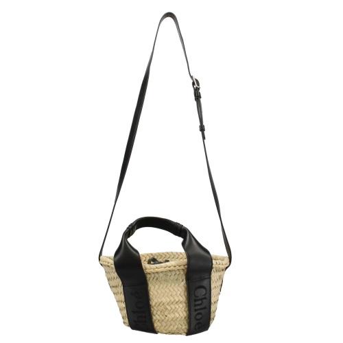 クロエ Chloe ハンドバッグ レディース センス ラフィア ブラック CHC23SS304 001 BLACKの画像