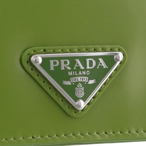 PRADA プラダ 二つ折り財布 レディース SPAZZOLATO グリーン PRADA プラダ 二つ折り財布 レディース SPAZZOLATO グリーン