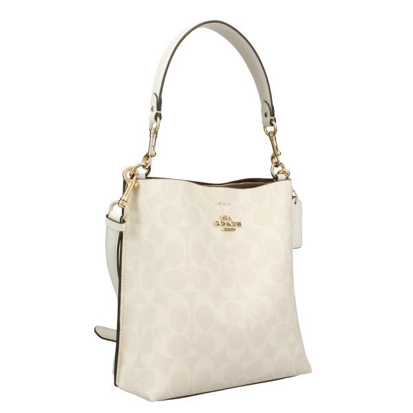 COACH コーチ ショルダーバッグ 花 シグネチャー キャンバス ゴールド COACH】コーチ コーティングキャンバス レザー シグネチャー