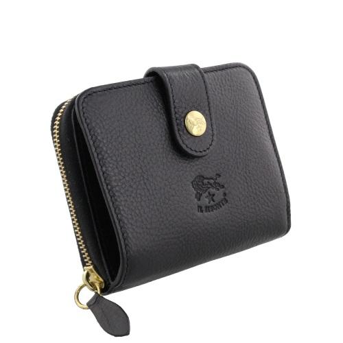 IL BISONTE イル ビゾンテ 二つ折り財布 折財布 レディース ブラック  