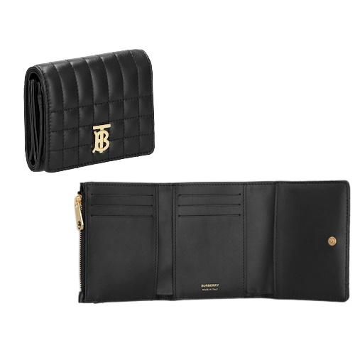最終価格❣️美品❣️ BURBERRYバーバリーレザー三つ折り財布レディースブラック BURBERRY バーバリー 三つ折り財布 折財布 レディース ブラック