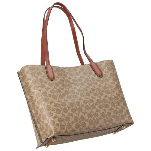 コーチ COACH トートバッグ レディース シグネチャー タン/ラスト 