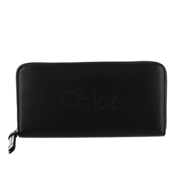 Chloe クロエ 長財布 ラウンドファスナー レディース ブラック 