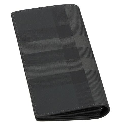 バーバリー BURBERRY 長財布 メンズ チャコールチェック ブラック 8070199 CHARCOALの画像