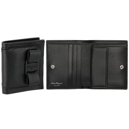 FERRAGAMO（フェラガモ） 二つ折り財布 レディース リボン ヴァラ