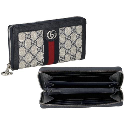 GUCCI グッチ 長財布 レディース オフィディア ブルー 523154 GUCCI グッチ 長財布 レディース オフィディア ブルー 523154