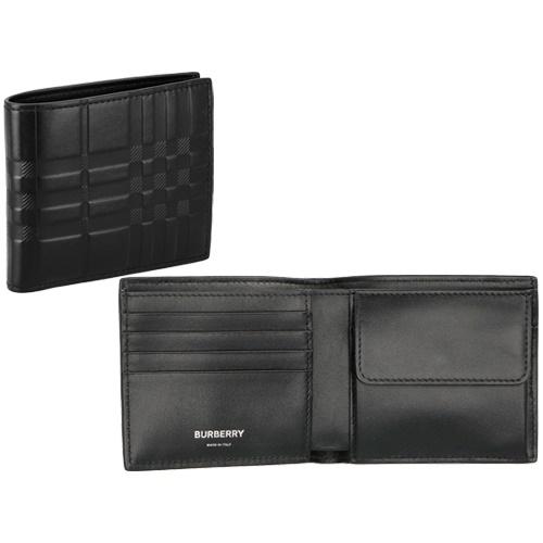 BURBERRY（バーバリー） 二つ折り財布 メンズ CC BILL COIN ブラック