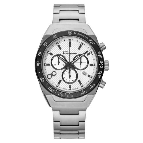 フェラガモ 腕時計 メンズ ホワイト SLXCHRONO FERRAGAMO SFHR00520の画像