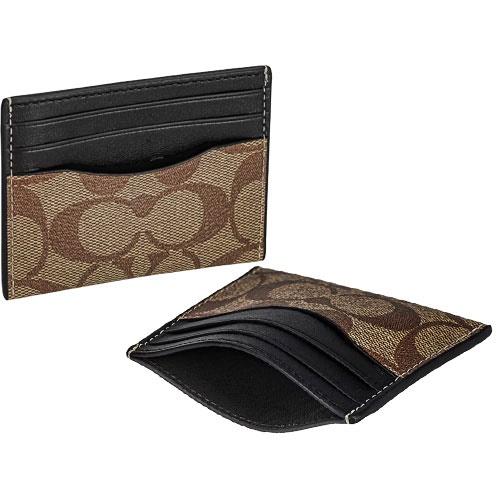 コーチ アウトレット カードケース メンズ ブラック COACH OUTLET 