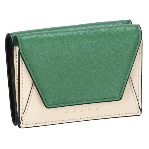 MARNI マルニ 三つ折り財布 レディース グリーン MUSEO TRIFOLD MARNI マルニ 三つ折り財布 レディース グリーン MUSEO TRIFOLD