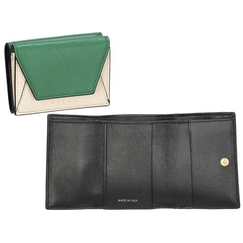 MARNI マルニ 三つ折り財布 レディース グリーン MUSEO TRIFOLD MARNI マルニ 三つ折り財布 レディース グリーン MUSEO TRIFOLD