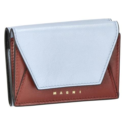 MARNI（マルニ） 三つ折り財布 レディース ライトブルー MUSEO TRIFOLD