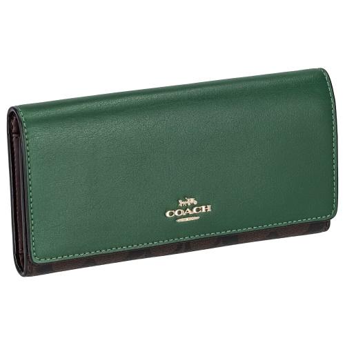 コーチ アウトレット 長財布 レディース ブラウン/ダークパイン COACH 