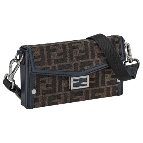 FENDI ストライプ ポーチ FENDI（フェンディ） ショルダーバッグ メンズ ブラウン フォンポーチ