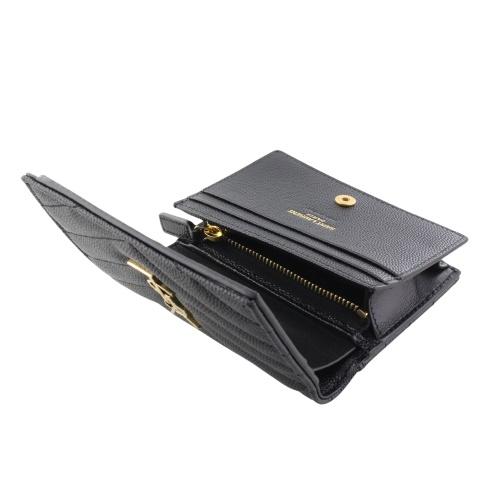 サンローラン 二つ折り財布 レディース ブラック SAINT LAURENT PARIS