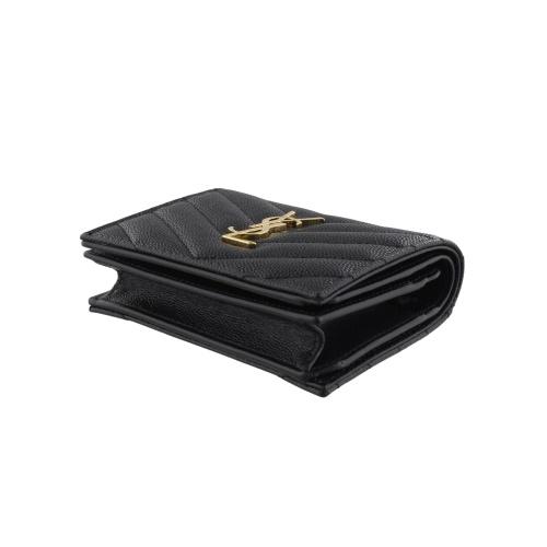 サンローラン 二つ折り財布 レディース ブラック SAINT LAURENT PARIS