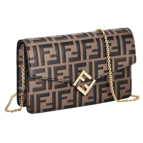 FENDI（フェンディ） ショルダーバッグ レディース ブラウン FF