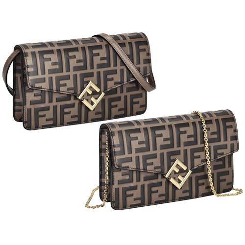 FENDI（フェンディ） ショルダーバッグ レディース ブラウン FF