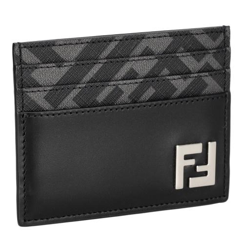 FENDI（フェンディ） カードケース メンズ ブラック FFスクエア カード
